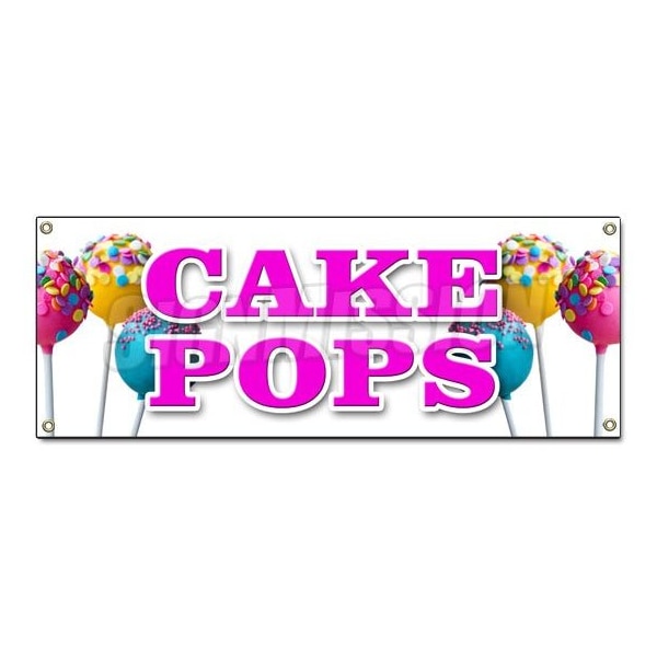 CAKE POPS BANNER SIGN on a stick gifts holiday homemade snack fresh
